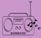 Dibujo Radio cassette 2 pintado por ismarie