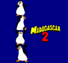 Dibujo Madagascar 2 Pingüinos pintado por justinita