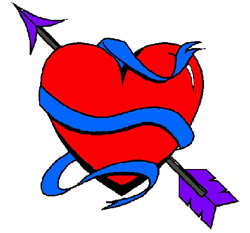 Dibujo Corazón con flecha pintado por nayosame