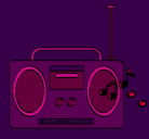 Dibujo Radio cassette 2 pintado por petrilandi