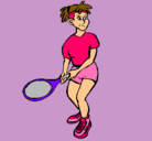 Dibujo Chica tenista pintado por carli1213