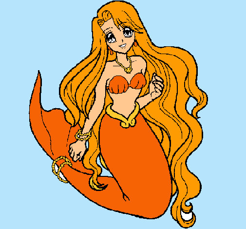 Dibujo Sirenita pintado por divamiss