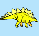 Dibujo Stegosaurus pintado por jael