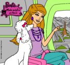 Dibujo Barbie llega a París pintado por barra
