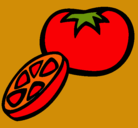 Dibujo Tomate pintado por lolia