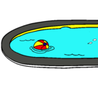 Dibujo Pelota en la piscina pintado por antonio12