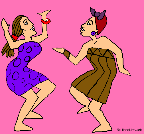 Dibujo Mujeres bailando pintado por abruma27