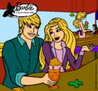 Dibujo Barbie y su amigo en la heladería pintado por lucia_25332