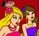 Dibujo Barbie y su amiga pintado por JuaniKapo