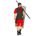 Dibujo Soldado romano pintado por Irma