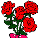 Dibujo Ramo de rosas pintado por Wambie