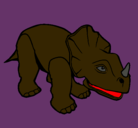 Dibujo Triceratops II pintado por bubububu