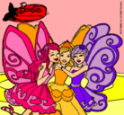 Dibujo Barbie y sus amigas en hadas pintado por claudiasaave