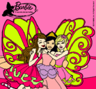 Dibujo Barbie y sus amigas en hadas pintado por soofia