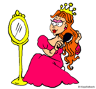 Dibujo Princesa y espejo pintado por lucer