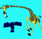 Dibujo Madagascar 2 Melman 2 pintado por mario348