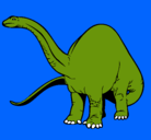 Dibujo Braquiosaurio II pintado por dinosaurios