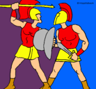 Dibujo Lucha de gladiadores pintado por jajjaaa47