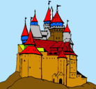 Dibujo Castillo medieval pintado por rere