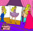Dibujo Barbie, desfilando por la pasarela pintado por Daniela8