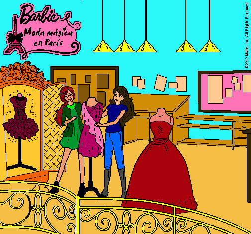 Dibujo Barbie en la tienda pintado por virupa