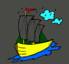 Dibujo Barco velero pintado por roberto4