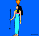 Dibujo Hathor pintado por Mariusa