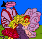 Dibujo Barbie y sus amigas en hadas pintado por ailen