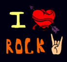 Dibujo I love rock pintado por V1CTORIUS