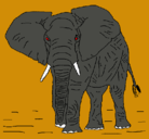 Dibujo Elefante pintado por edas