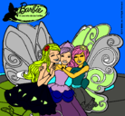 Dibujo Barbie y sus amigas en hadas pintado por julialegria