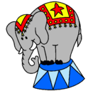 Dibujo Elefante actuando pintado por avatar