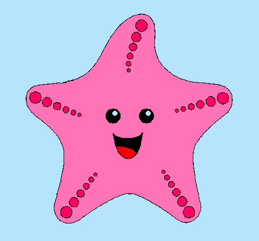 Dibujo Estrella de mar pintado por majo