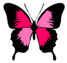 Dibujo Mariposa con alas negras pintado por rusabcn