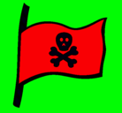 Dibujo Bandera pirata pintado por ibon