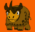Dibujo Rinoceronte pintado por lean