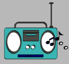 Dibujo Radio cassette 2 pintado por kenny