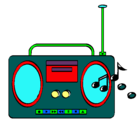 Dibujo Radio cassette 2 pintado por EMILLI