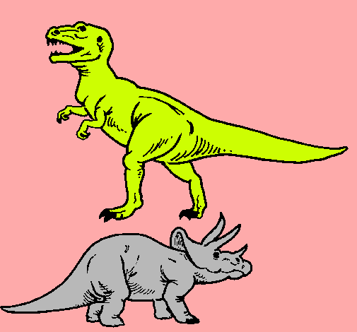 Triceratops y tiranosaurios rex