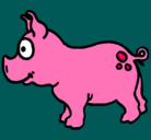 Dibujo Cerdo pintado por llenevid