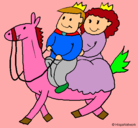 Dibujo Príncipes a caballo pintado por 555555555555
