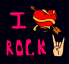 Dibujo I love rock pintado por WendiiRock