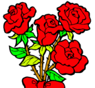 Dibujo Ramo de rosas pintado por aman95