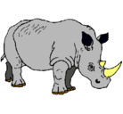 Dibujo Rinoceronte pintado por rock