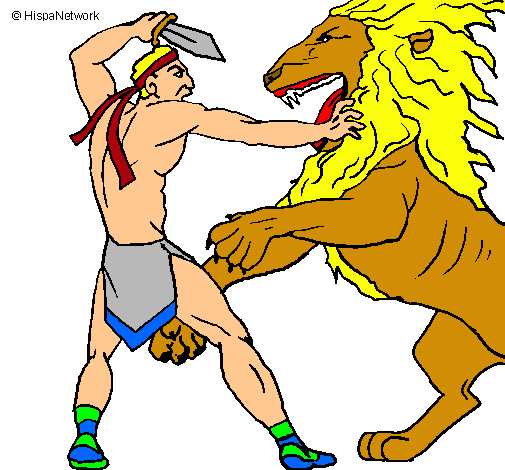 Gladiador contra león