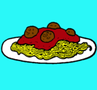 Dibujo Espaguetis con carne pintado por sarita15