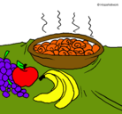 Dibujo Fruta y caracoles a la cazuela pintado por aman95