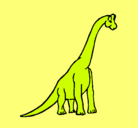 Dibujo Braquiosaurio pintado por reynamonzon