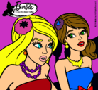 Dibujo Barbie y su amiga pintado por carinna