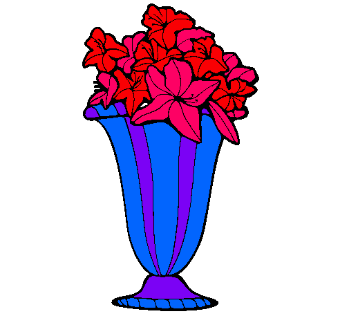 Dibujo Jarrón de flores pintado por anairis022